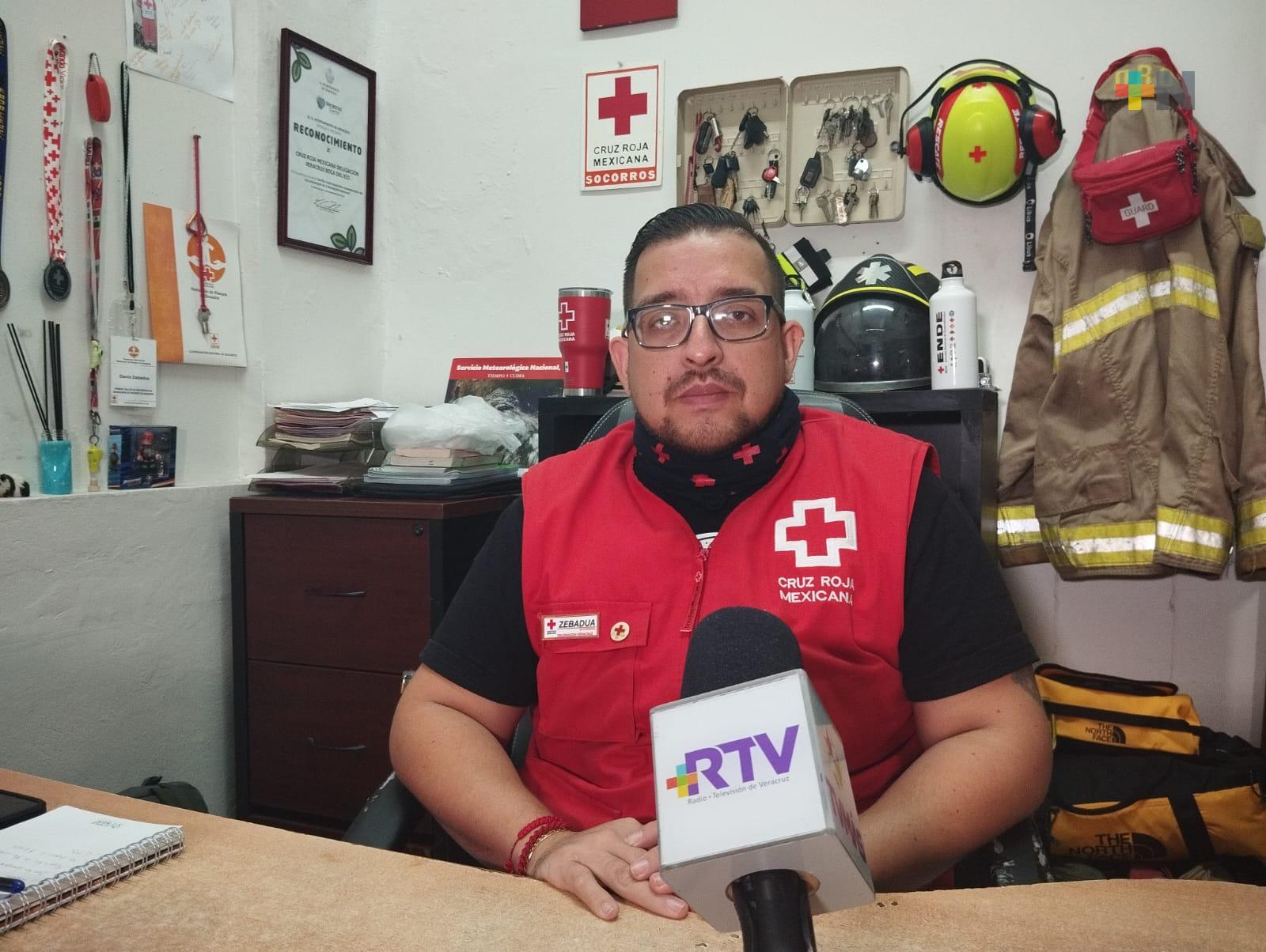Hasta dos emergencias diarias por altas temperaturas atienden en Cruz Roja delegación Veracruz