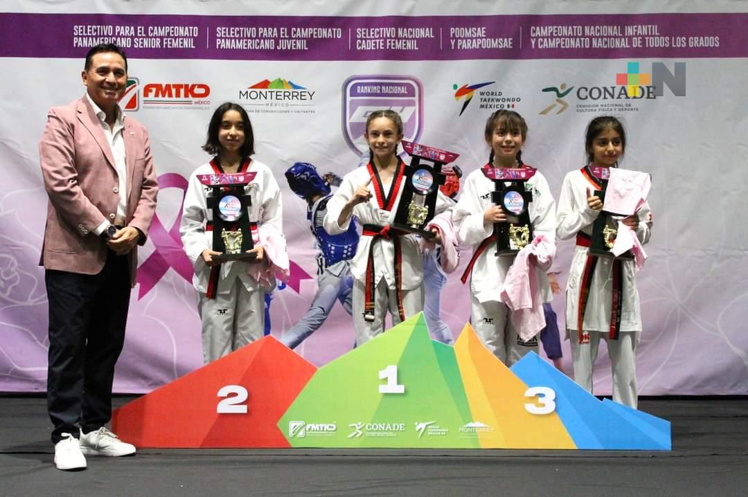Destacan taekwondoinas de KIDO Jardín en Campeonato Nacional Monterrey 2024