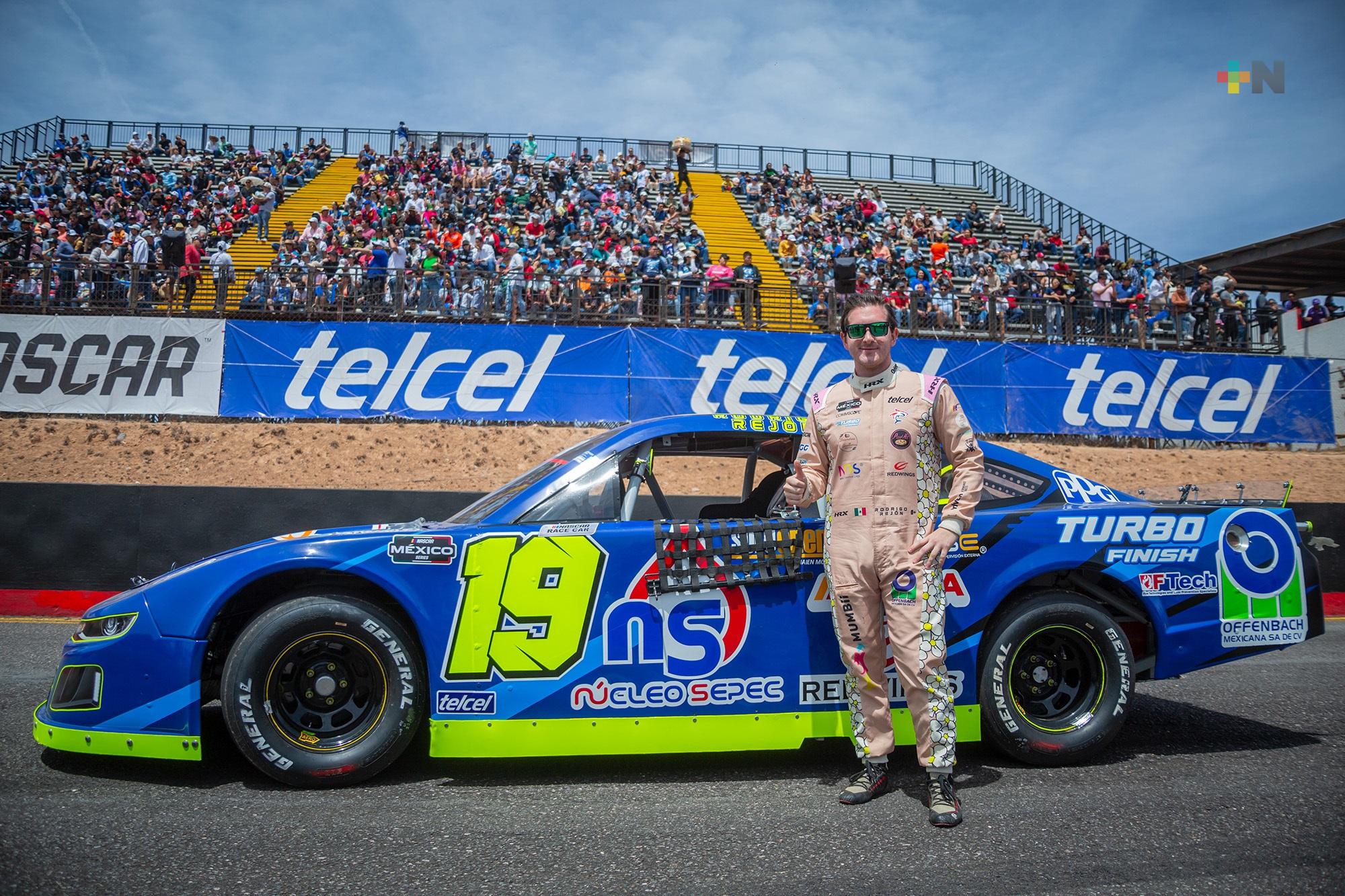 Duro contacto, estropeó competencia de Rodrigo Rejón en inicio de NASCAR México Series