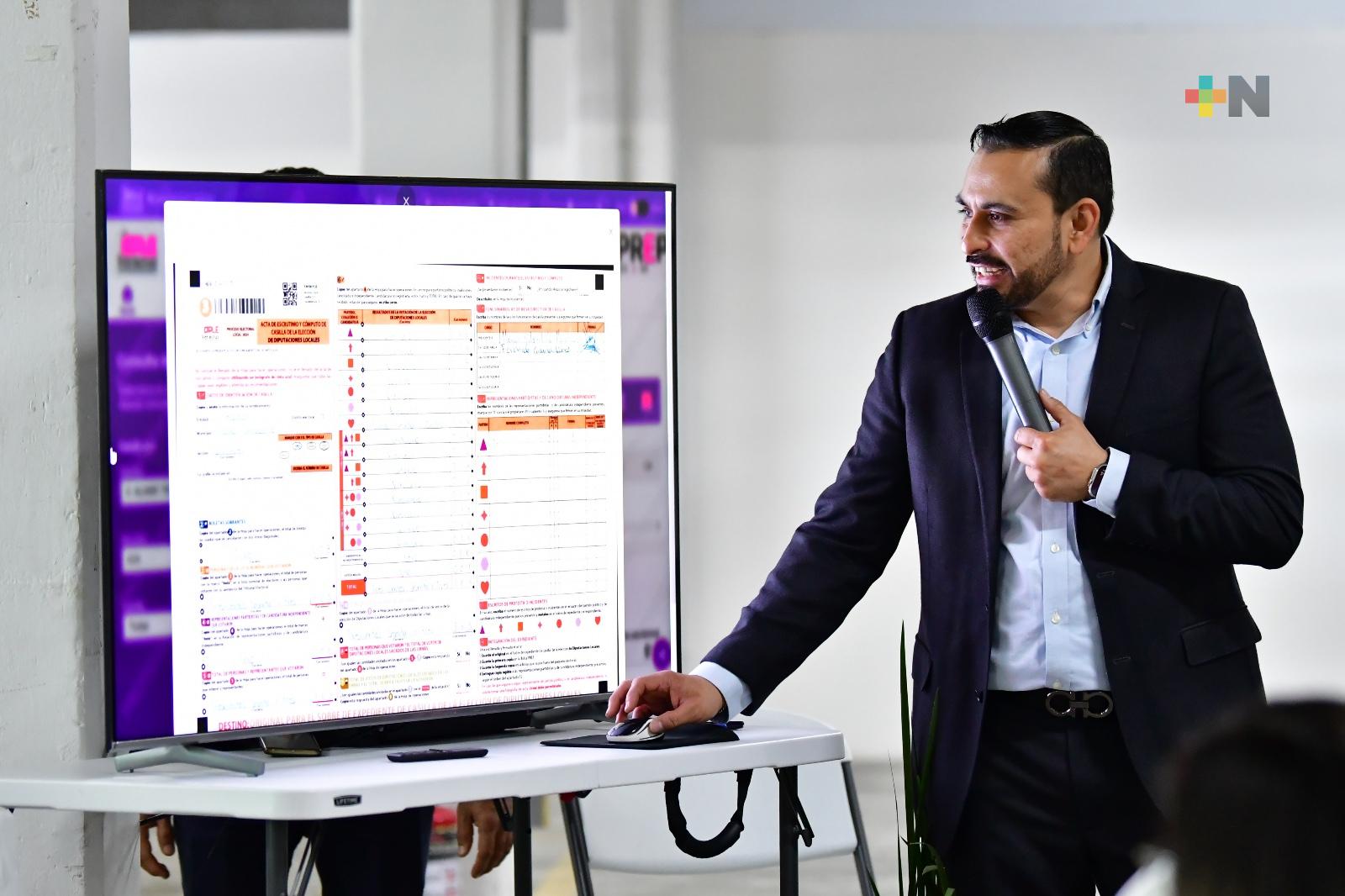 Presentan módulos del Programa de Resultados Electorales Preliminares