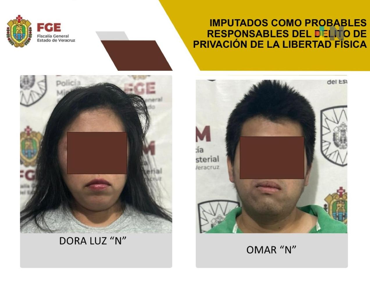 Dora Luz “N” y  Omar “N” imputados como probables responsables de privación de la libertad física