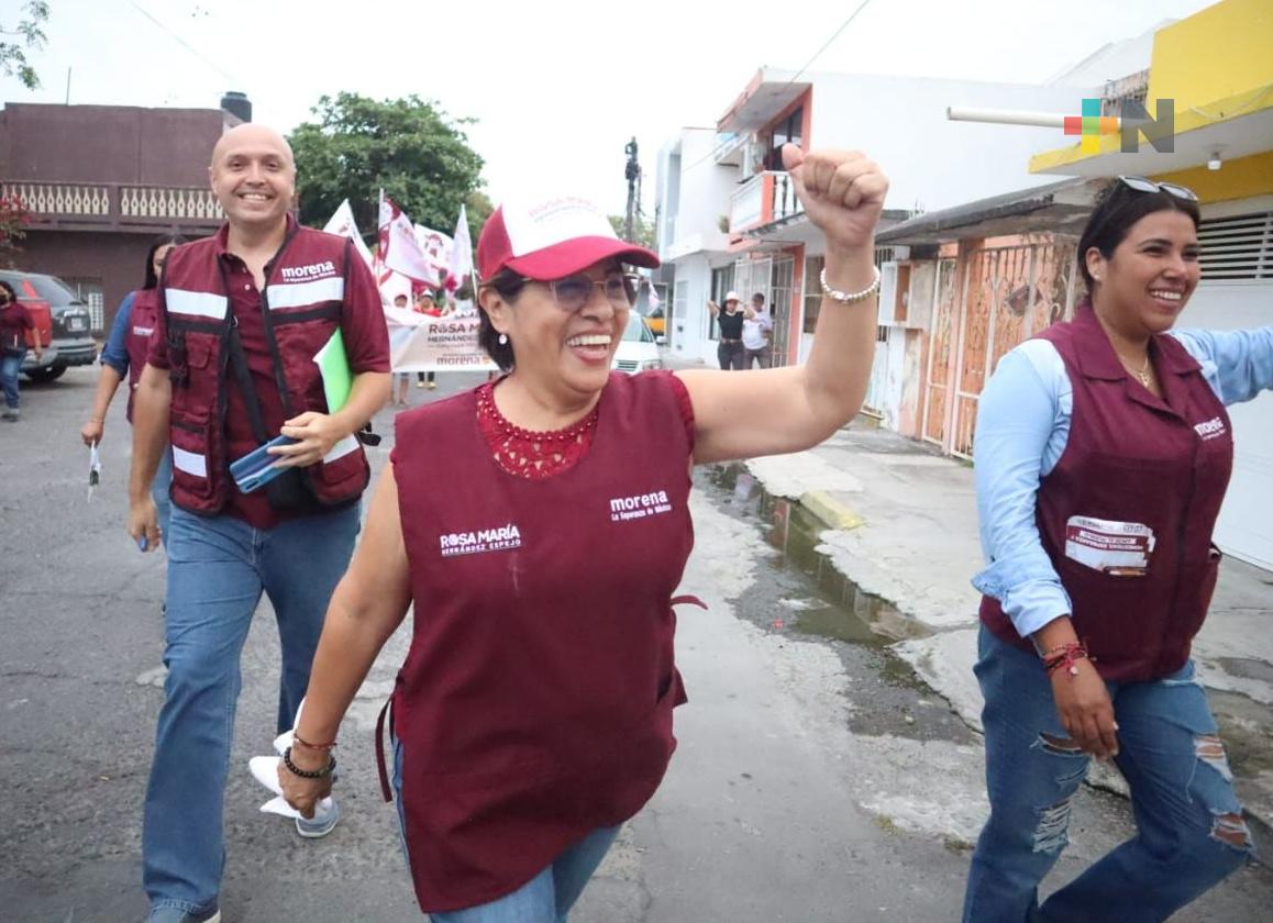 Veracruz ya es territorio Morena, arrasaremos con el PRIAN: Rosa María Hernandez