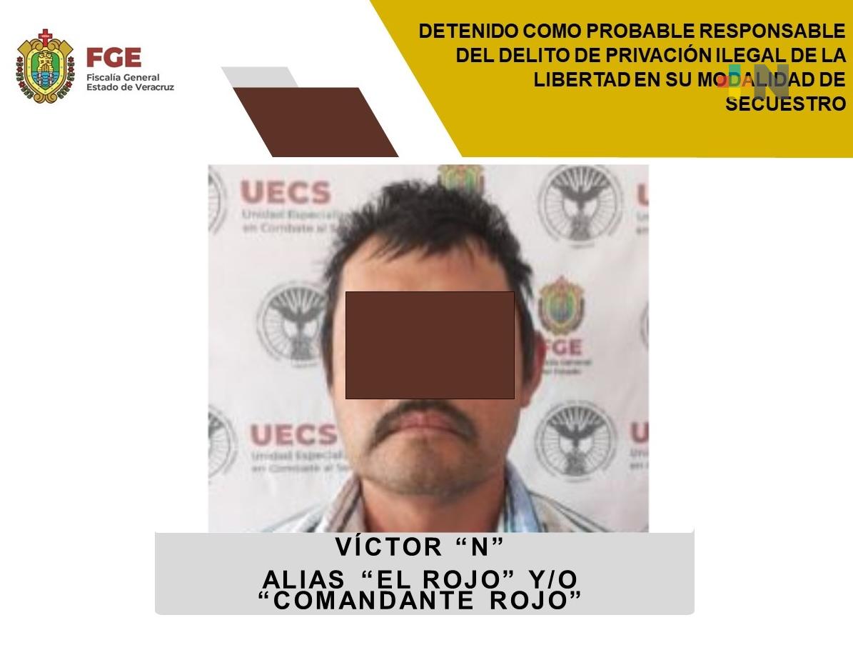 Víctor «N» detenido como probable responsable del delito de privación ilegal de la libertad en su modalidad de secuestro