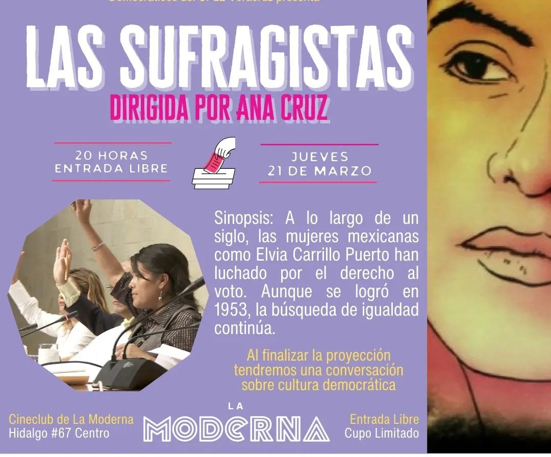 Proyectan «Las sufragistas» de Ana Cruz, en La Moderna