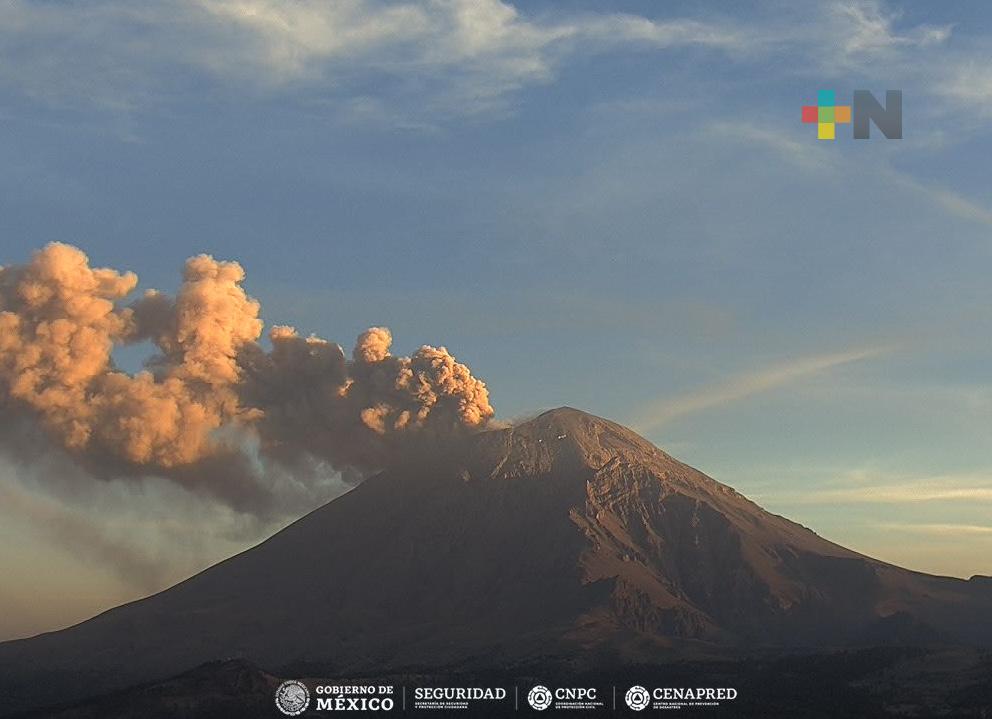 Volcán Popocatépetl mantiene semáforo de alerta en Amarillo Fase 2