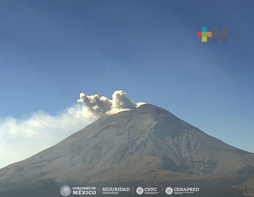 En Amarillo fase 2 se mantiene semáforo de alerta volcánica del Popocatépetl