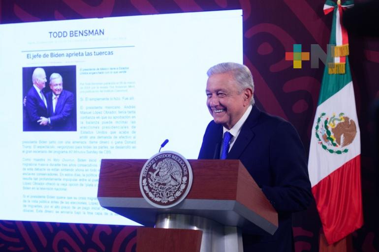 Solicitud de recursos a Estados Unidos para atender causas de la migración no es chantaje: AMLO