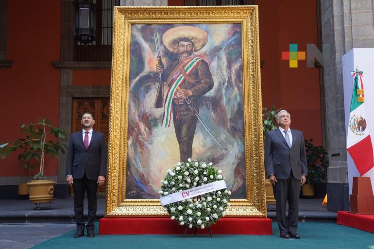 Presidente rinde homenaje a Emiliano Zapata en su 105 aniversario luctuoso