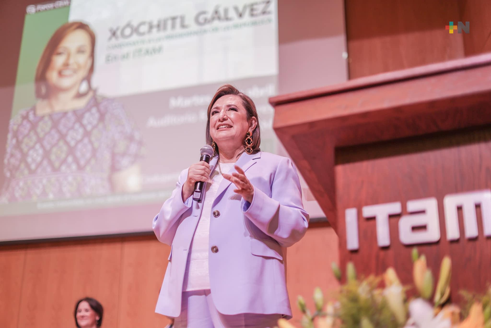 Xóchitl Gálvez se reunió con alumnos del ITAM y propuso establecer clases de inglés en sistema educativo