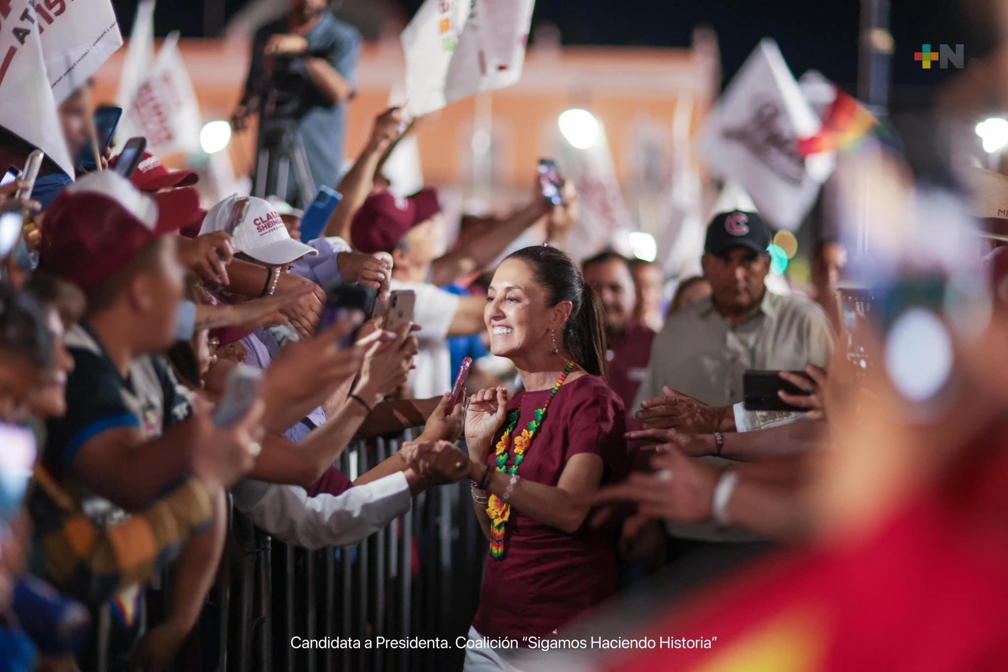 Claudia Sheinbaum promete impulsar tren de pasajeros en región de Aguascalientes