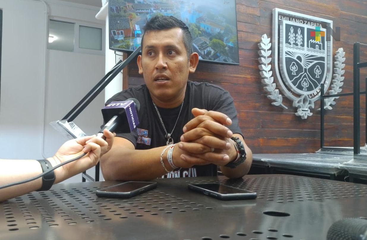 Personal de Protección Civil de Emiliano Zapata combatieron incendio forestal en Nogales