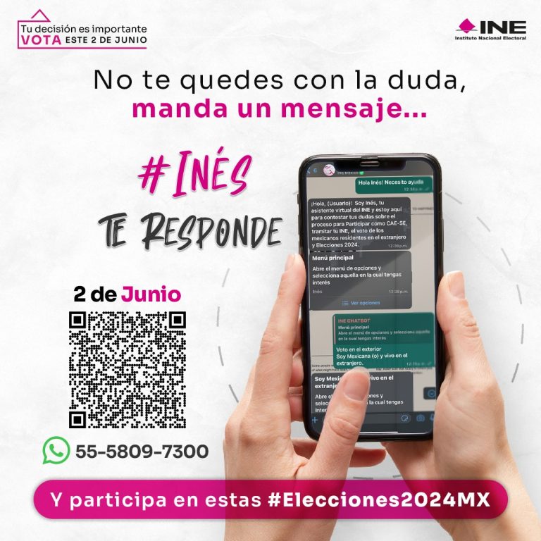 Chatbot de INE permitirá verificar información sobre elecciones 2024