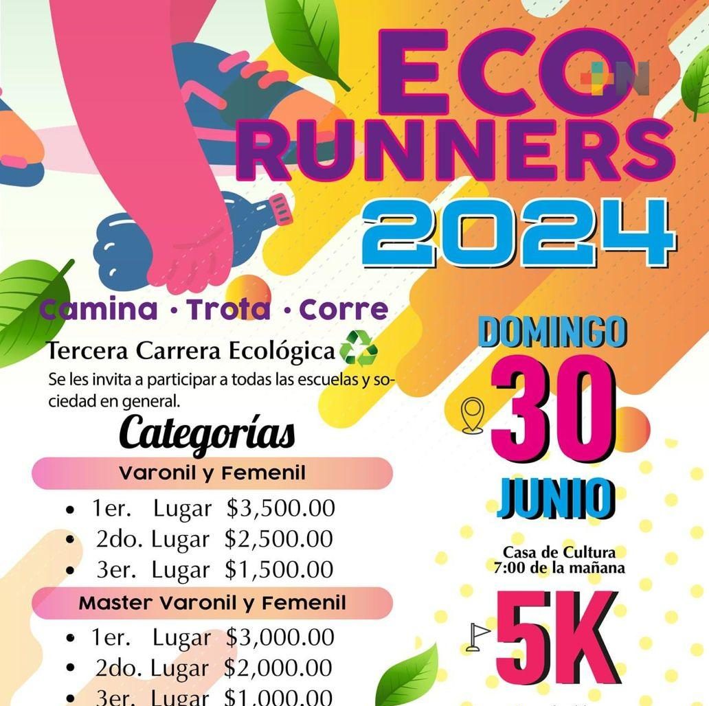 Carrera ECO Runners en Coatza será el 30 de junio; participantes deben llevar 50 botellas