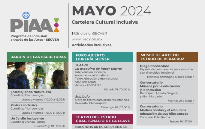 Invita Secver a disfrutar de sus actividades con enfoque inclusivo durante mayo