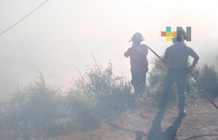 Bomberos de Coatza apagaron 150 incendios de pastizales menores durante Semana Santa