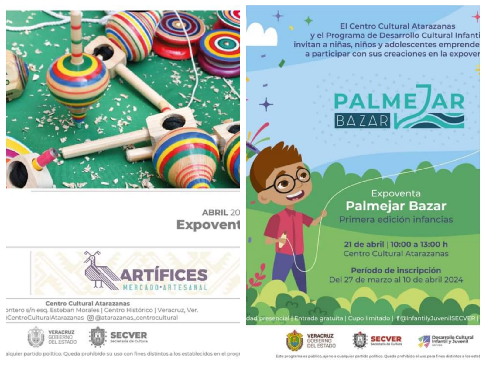 Expoventas «Artífices, mercado artesanal» y «Palmejar bazar» en Centro Cultural Atarazanas