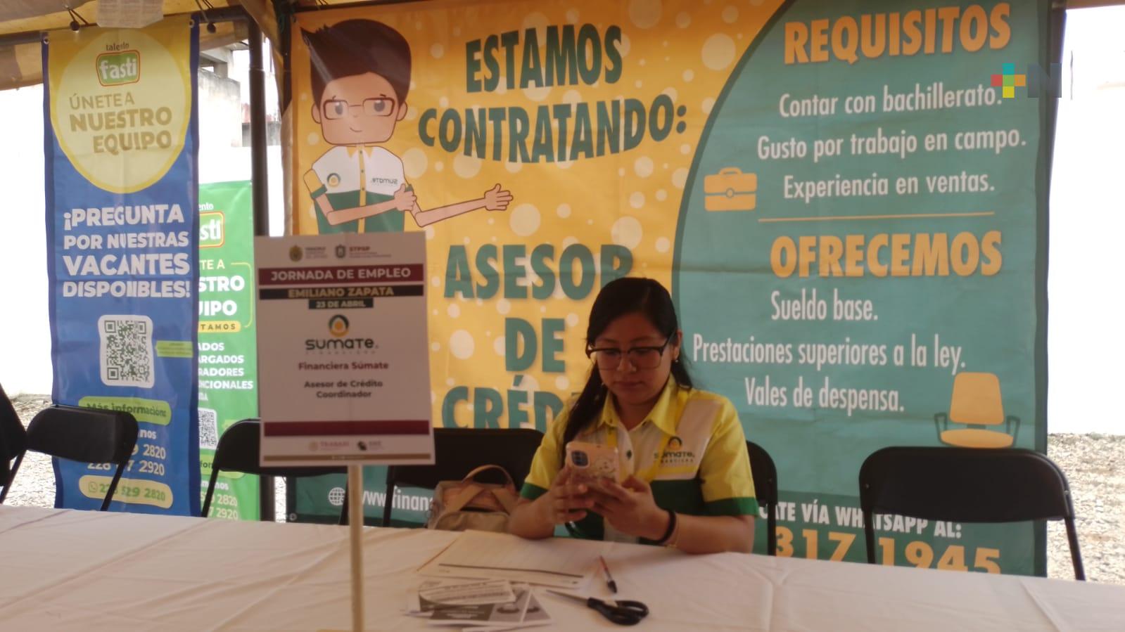 Más de 200 vacantes se ofrecen en Feria del Empleo en Emiliano Zapata