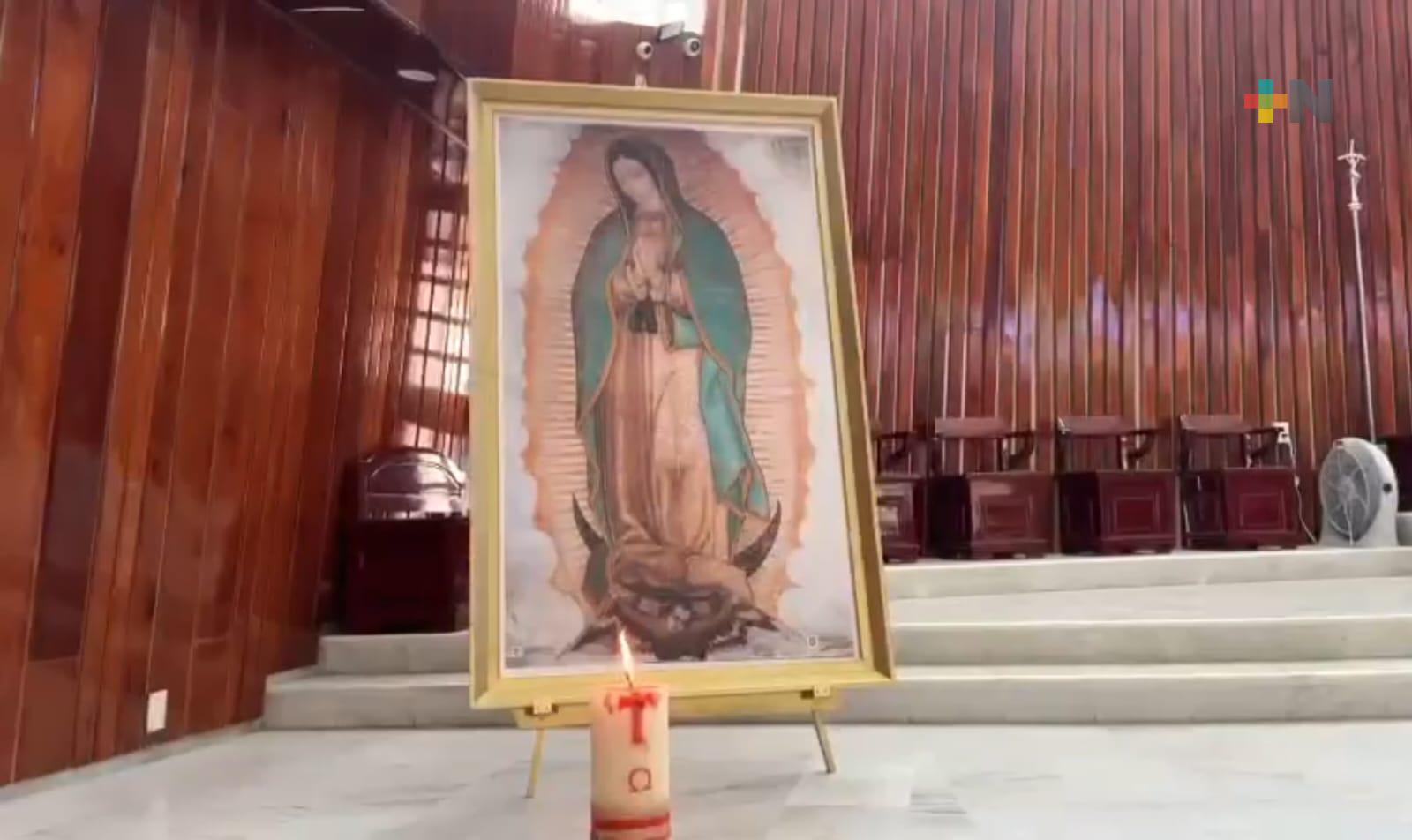 Réplica de imagen de la Virgen de Guadalupe llega a santuario en Coatza