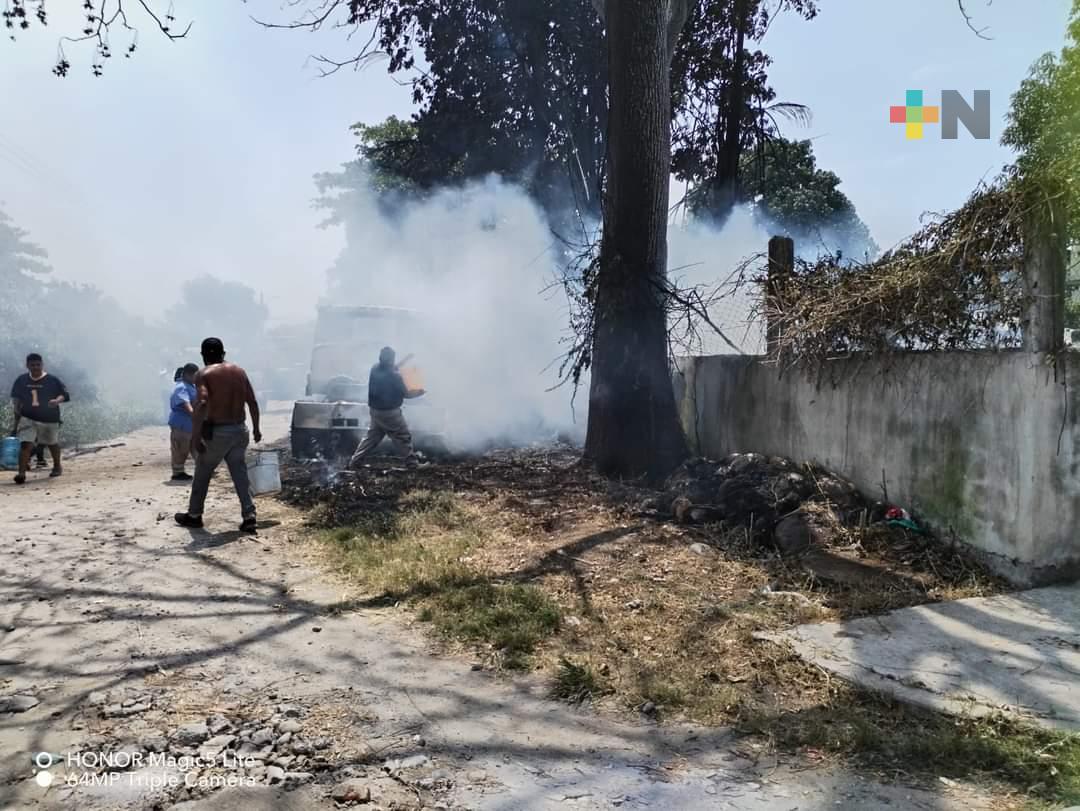 Temporada de calor incrementa incendios en pastizales de Martínez de la Torre