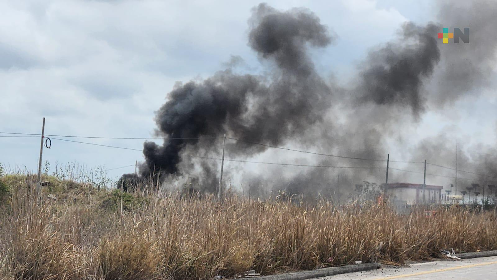 Automovilistas reportan dos incendios en zona semiurbana de Veracruz puerto