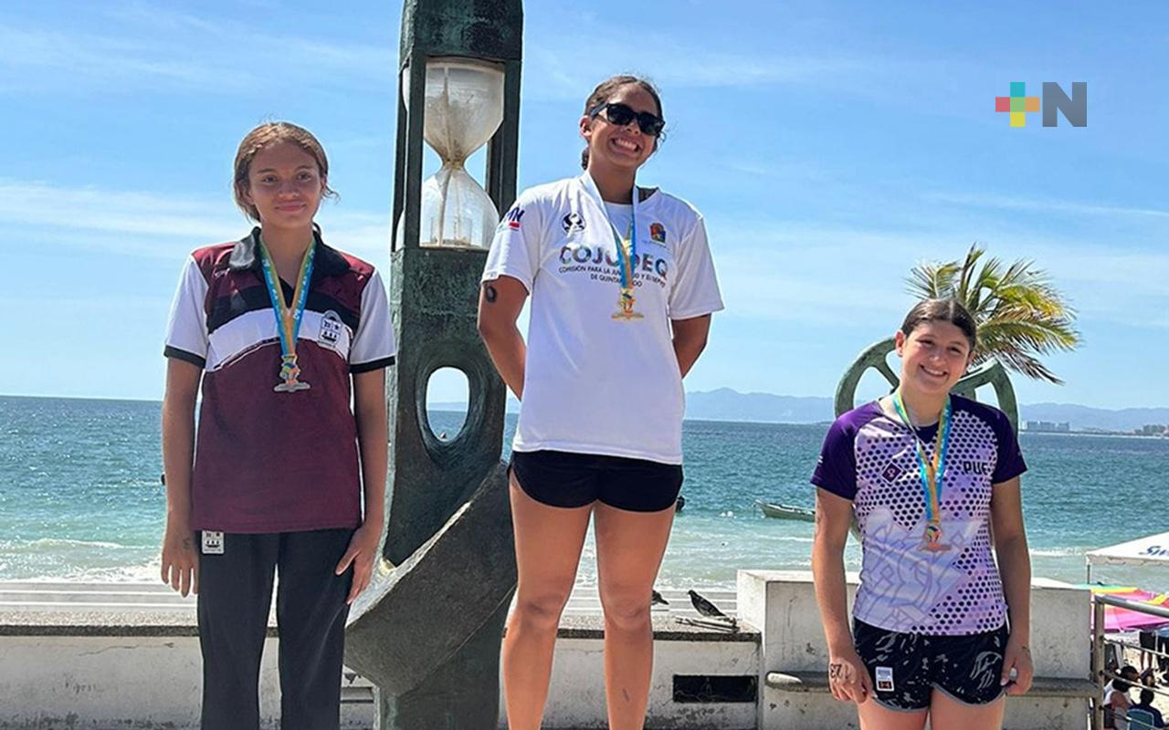 Marisela Escobar, gana oro para Veracruz en Nacional de Aguas Abiertas