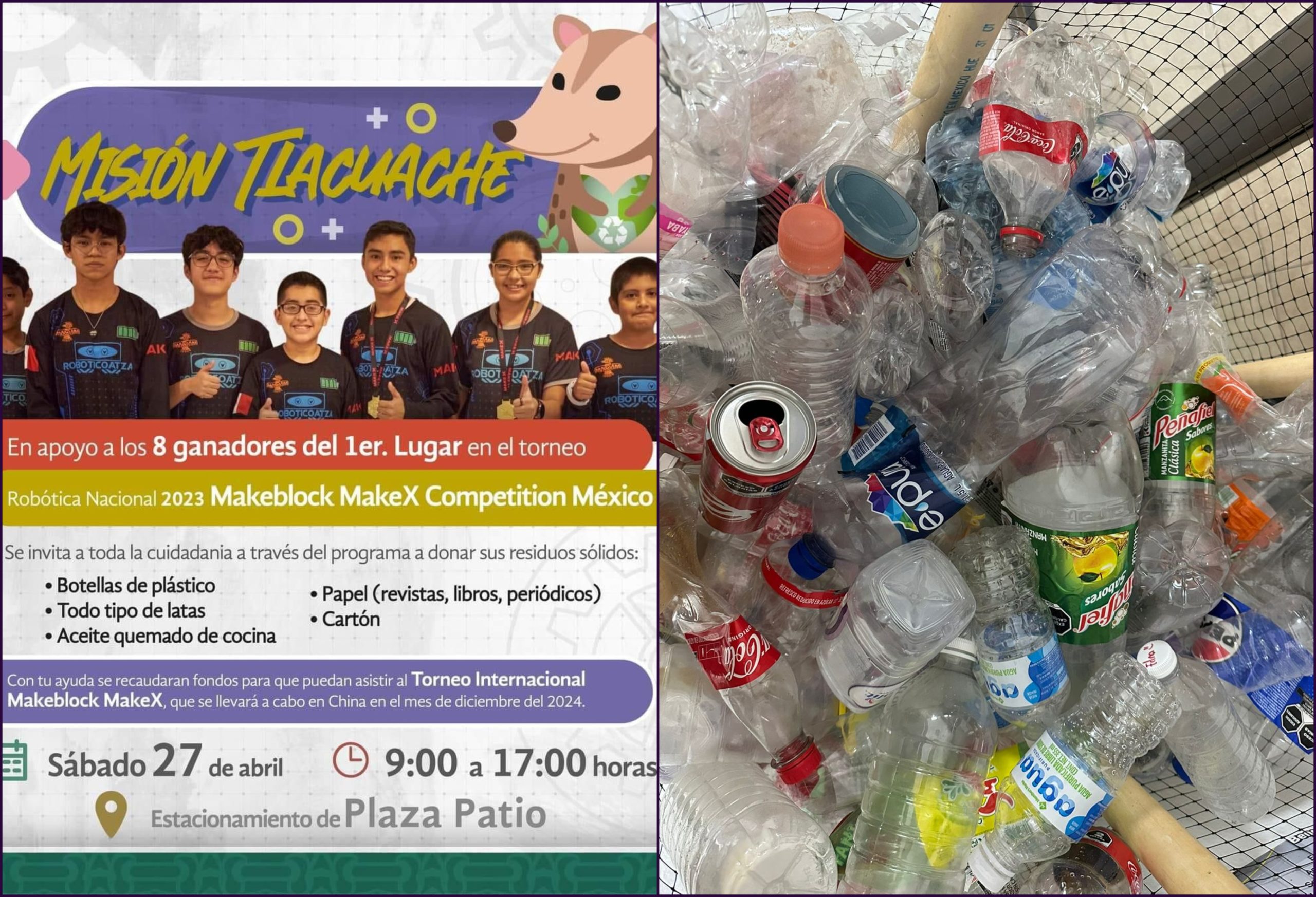 Misión Tlacuache organiza reciclatón con causa