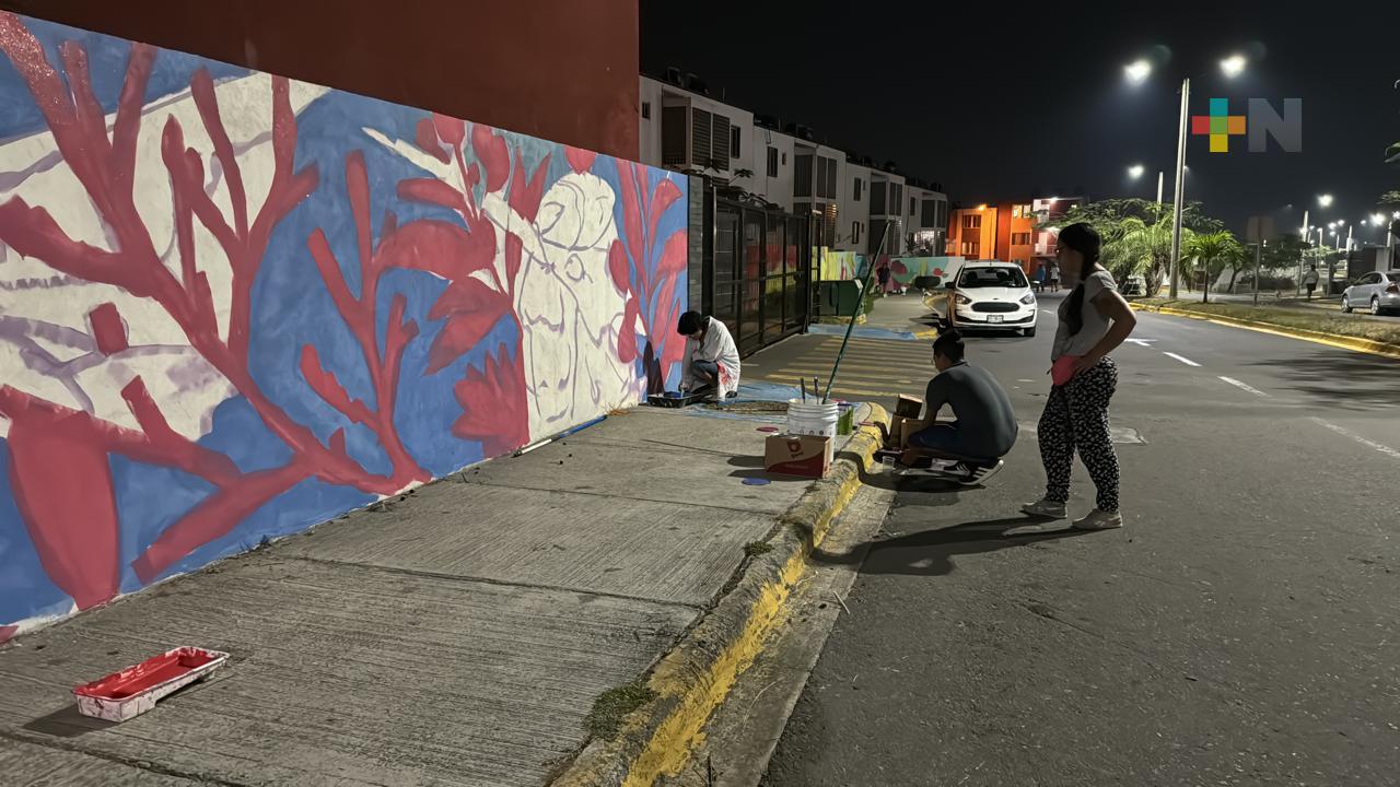 Artistas urbanos realizan murales en unidades habitacionales