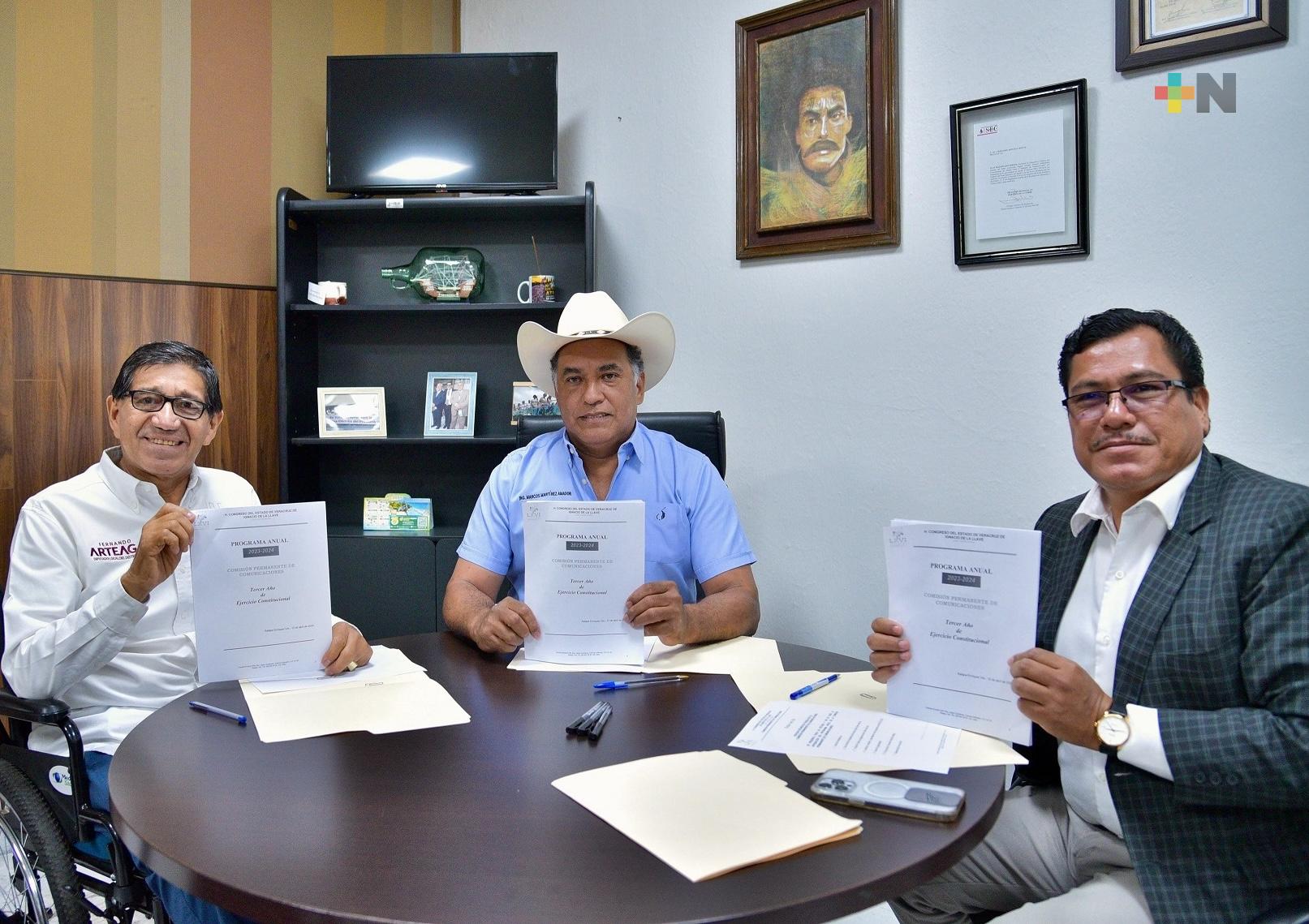 Presenta Comisión de Comunicaciones sus objetivos para este último año de labores