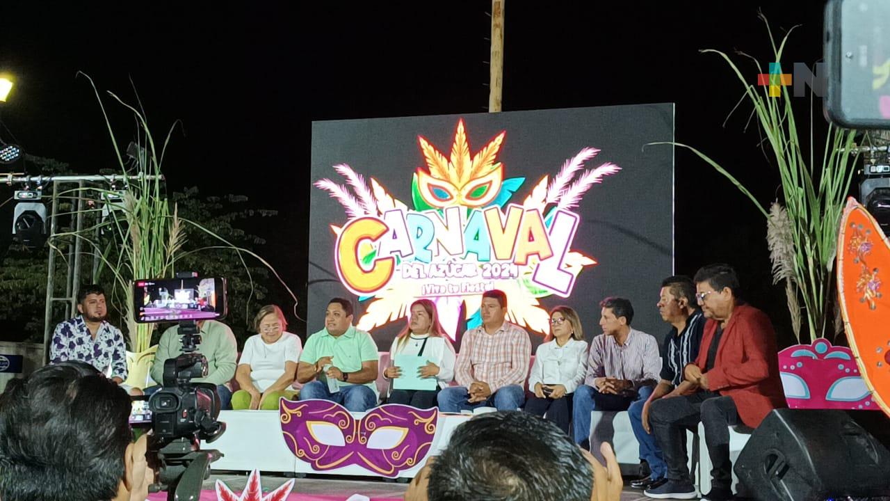 Presentan cartelera del Carnaval del Azúcar 2024