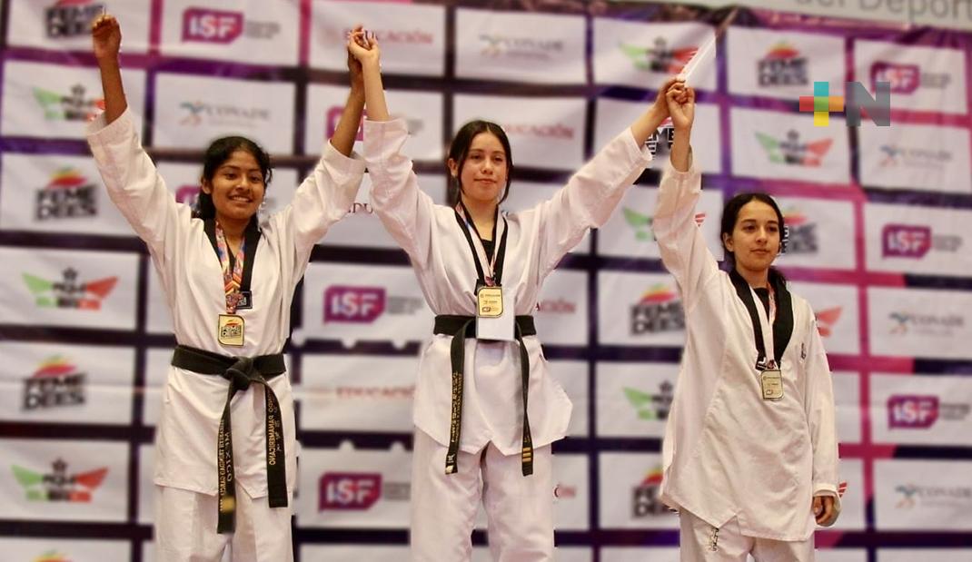 Selectivo veracruzano de Taekwondo Escolar destaca en el Nacional