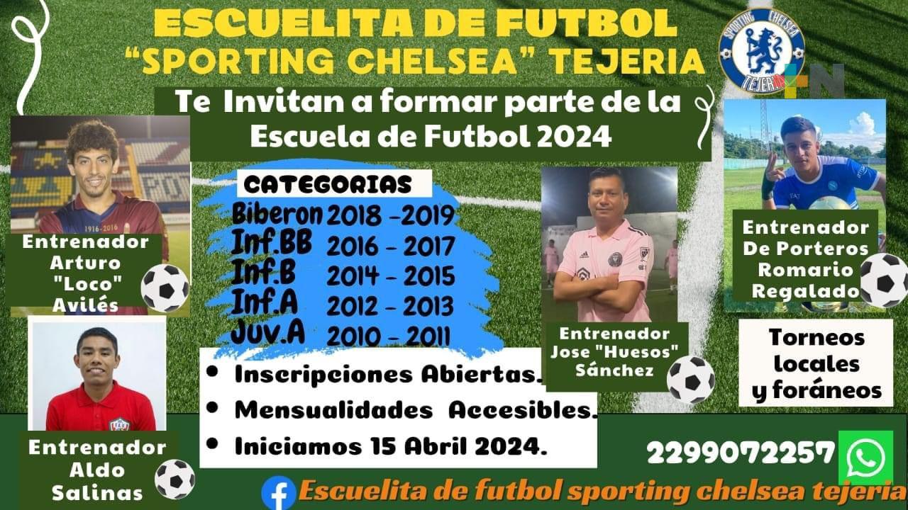Inicia actividades la Escuela de futbol «Sporting Chelsea» Tejería