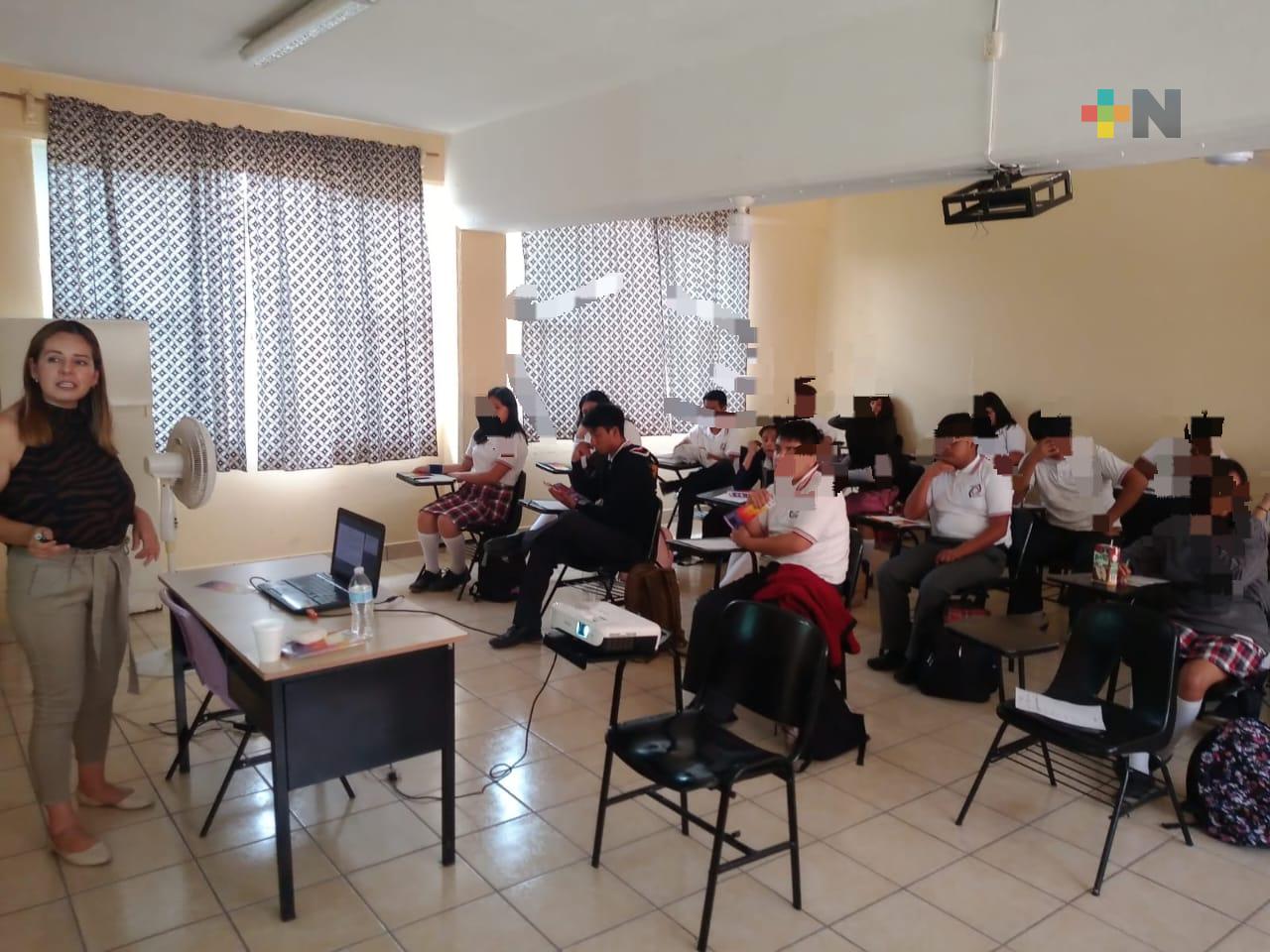 Imparten pláticas a estudiantes de Telebachillerato sobre prevención de la violencia