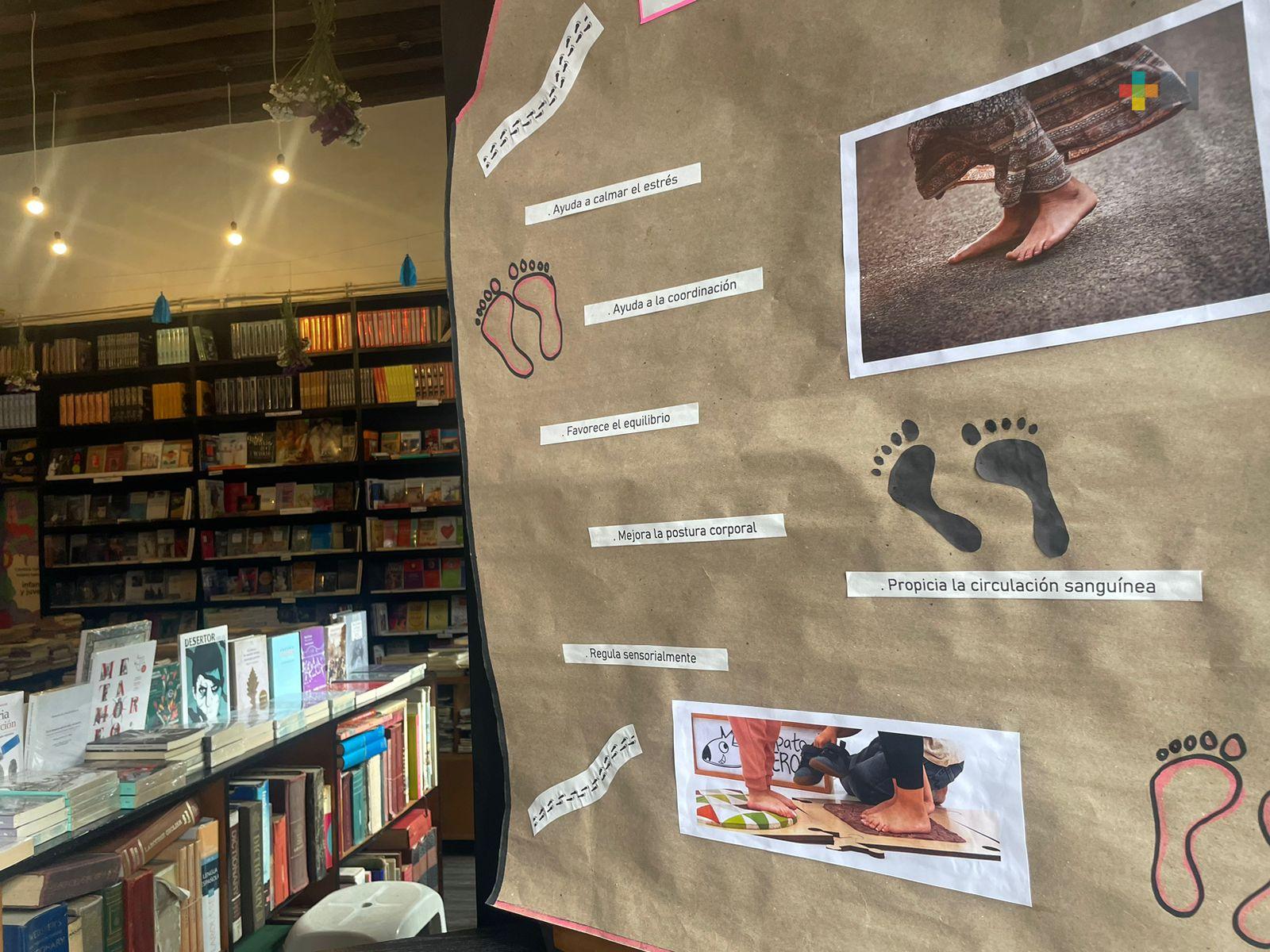 Librería xalapeña incentiva a lectores con descuentos en campaña «Pies descalzos»