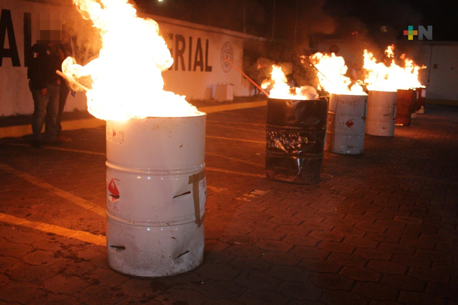 FGR incinera más de 200 kilos de droga incautada en Veracruz