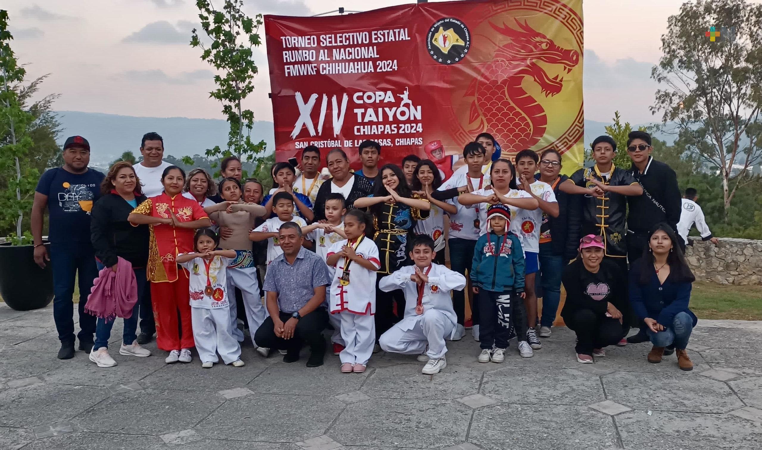Selección veracruzana de Wushu destacó en Copa Taiyon, en Chiapas