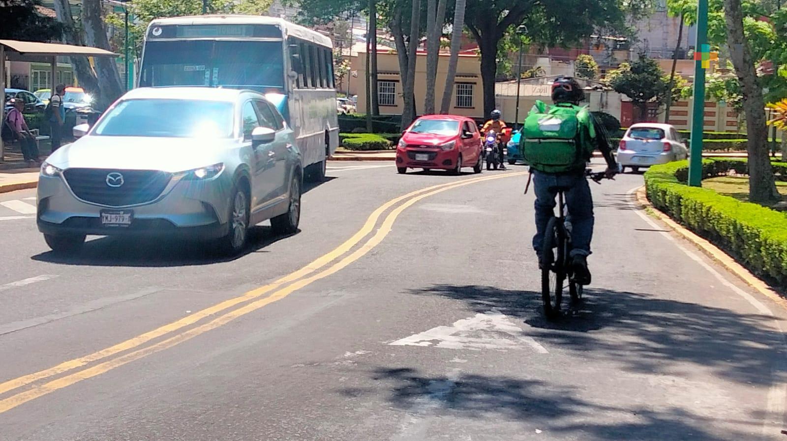 Ciclistas piden haya más tramos de ciclovía en Xalapa