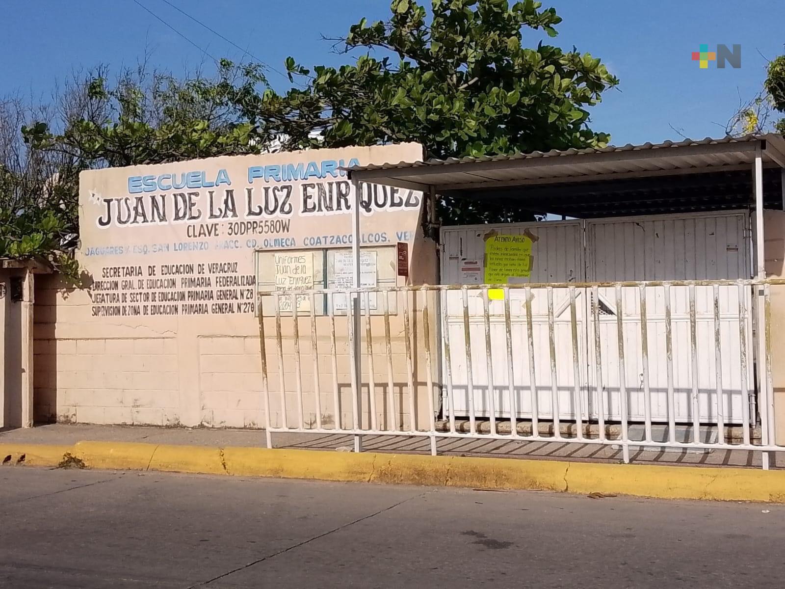 Desde hace 40 días, escuela de Coatzacoalcos se queda sin energía eléctrica