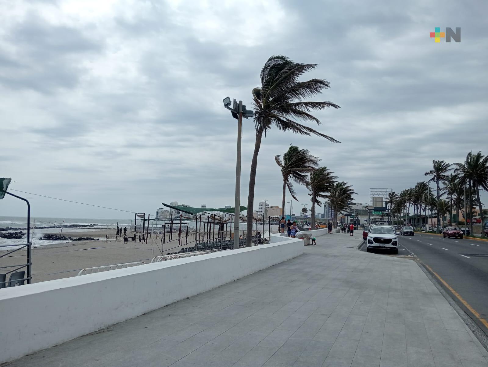 Colocan bandera roja en playas de Veracruz-Boca del Río por frente frío