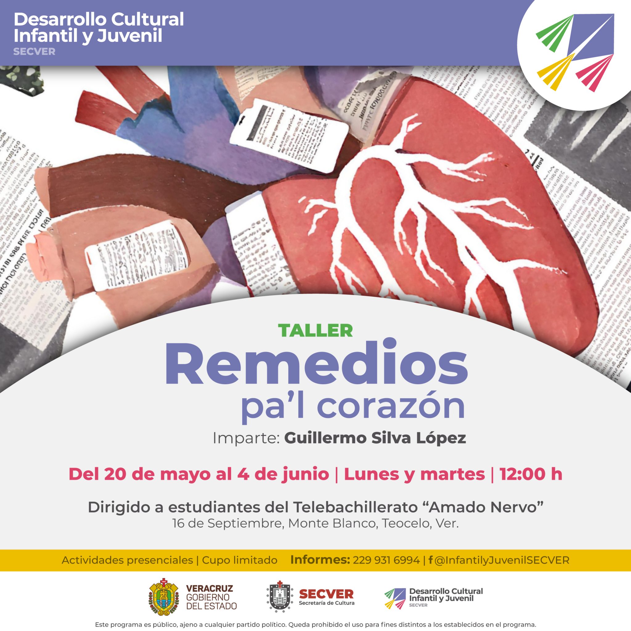 Presenta Secver actividades de aprendizaje y expresión artística para el público juvenil