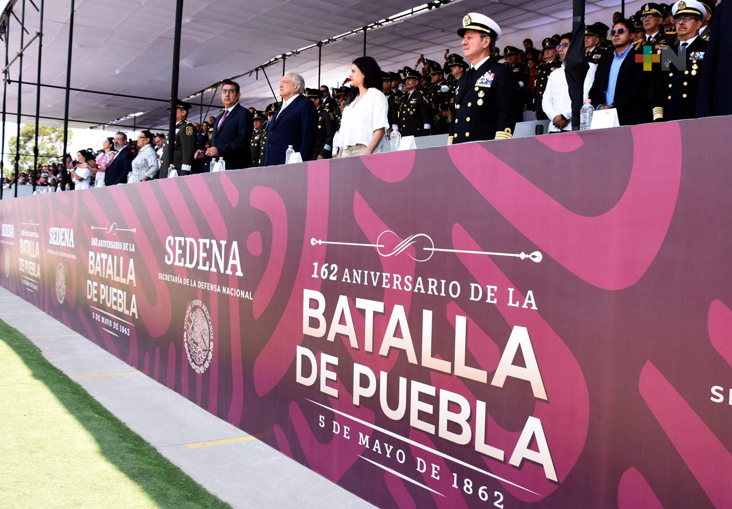 Presidente asiste a conmemoración del 162 aniversario de la Batalla de Puebla