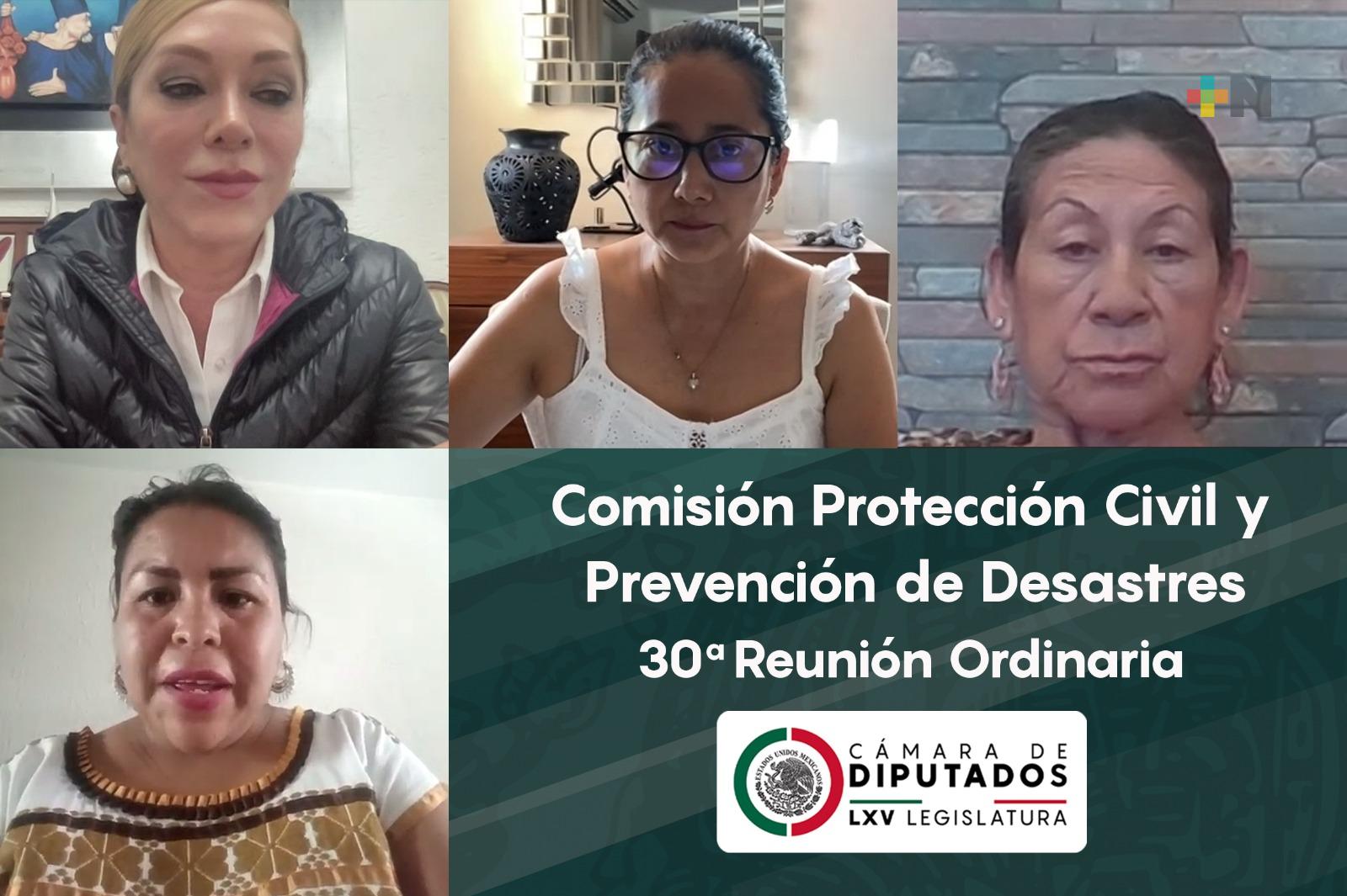 Comisión de Protección Civil y Prevención de Desastres aprueba su informe semestral de actividades