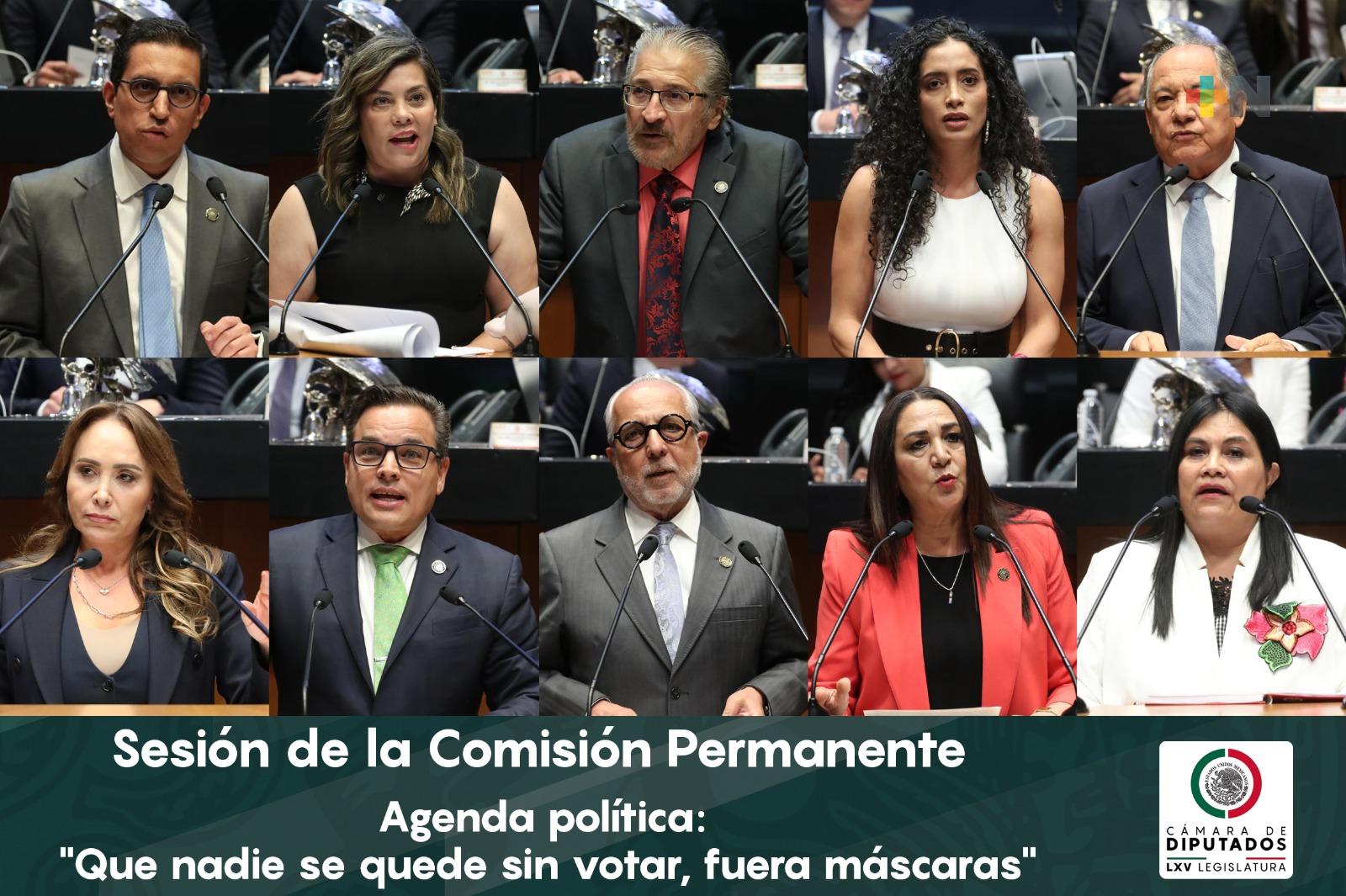 “Que nadie se quede sin votar”, tema de la agenda política en la Comisión Permanente