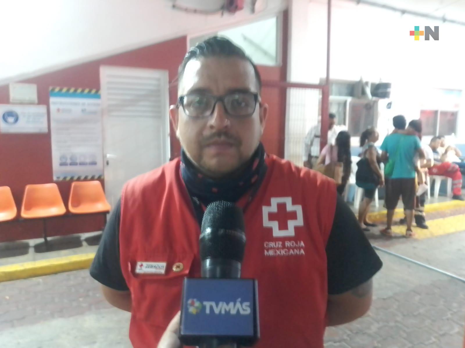Durante el 2 de junio, todo el personal de Cruz Roja Veracruz estará pendiente de emergencias