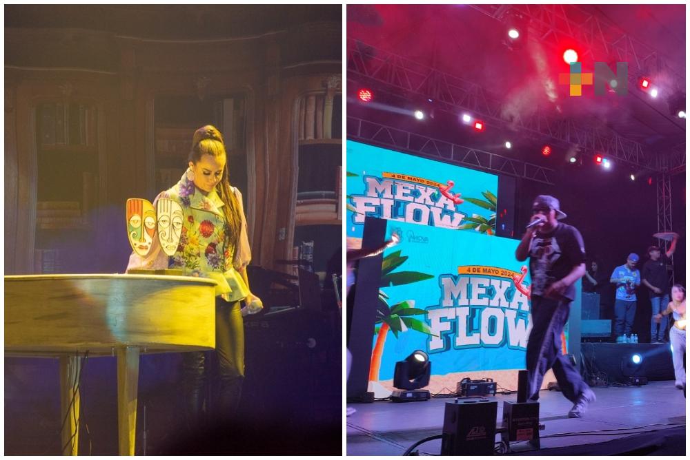 Edith Márquez y Dani Flow se presentaron en Veracruz puerto este fin de semana