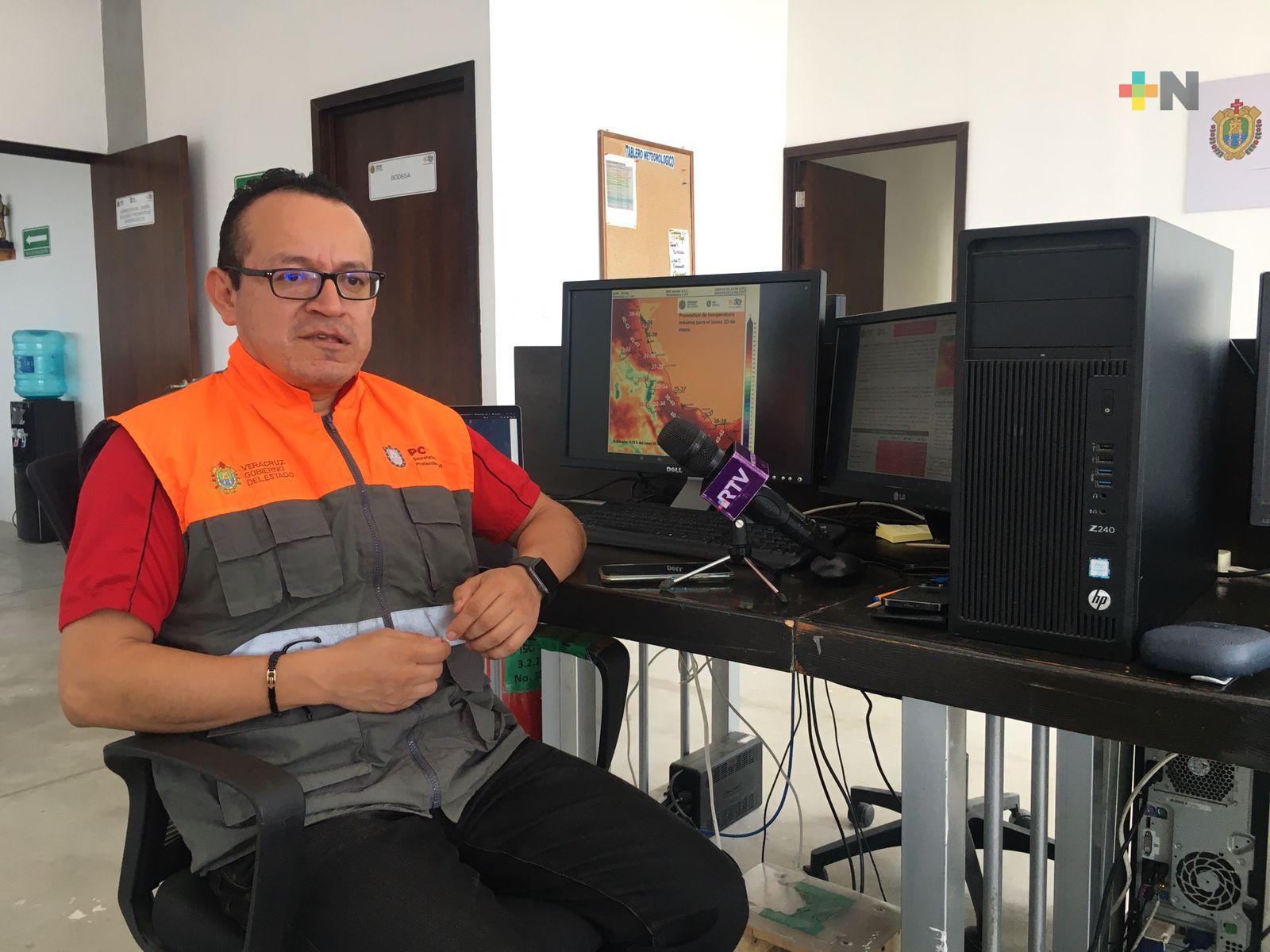 Se mantiene cono anticiclónico sobre Veracruz y, con ello, calor con máximos históricos