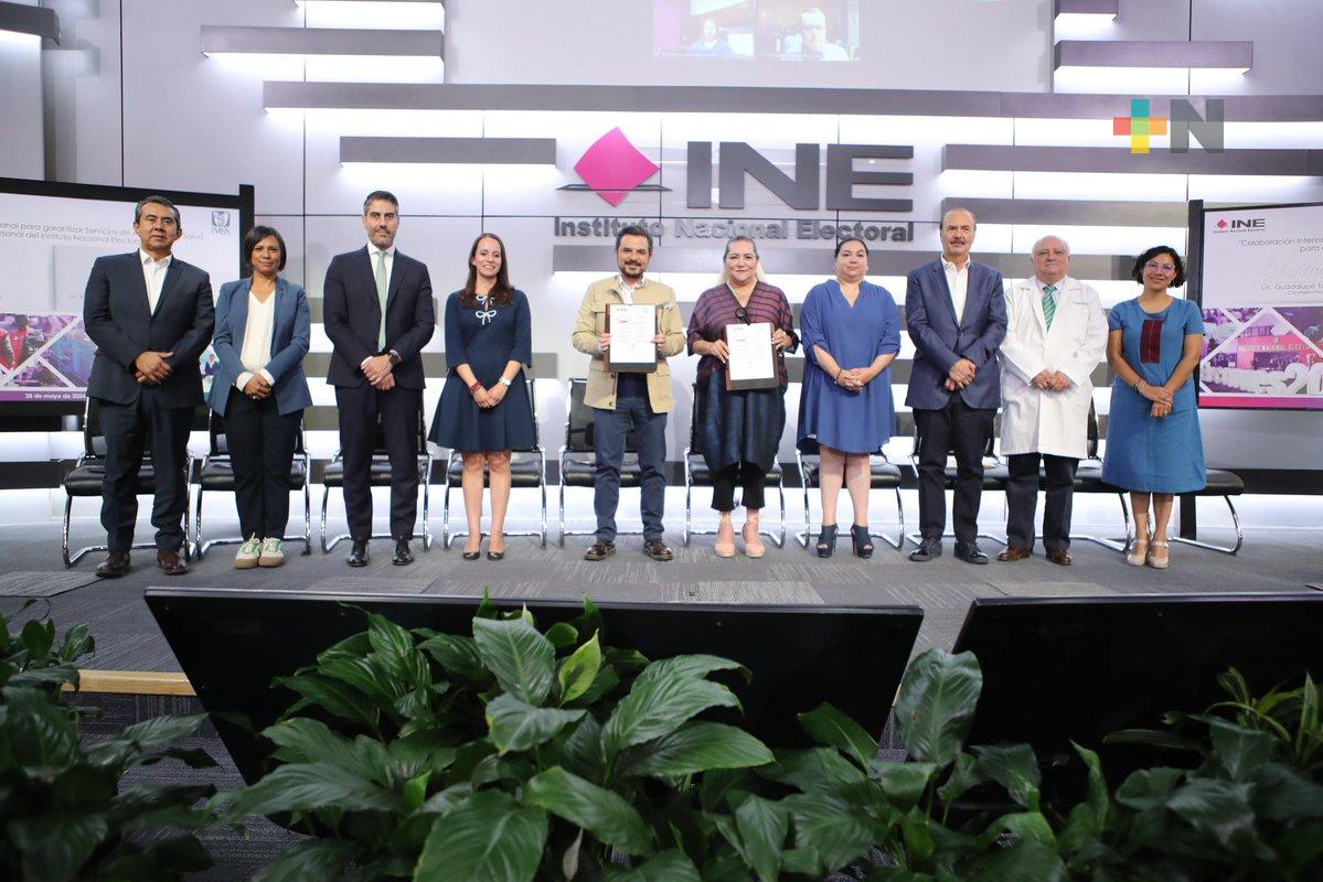 Firman INE e IMSS convenio que garantiza primeros auxilios a personal electoral el 2 y 3 de junio