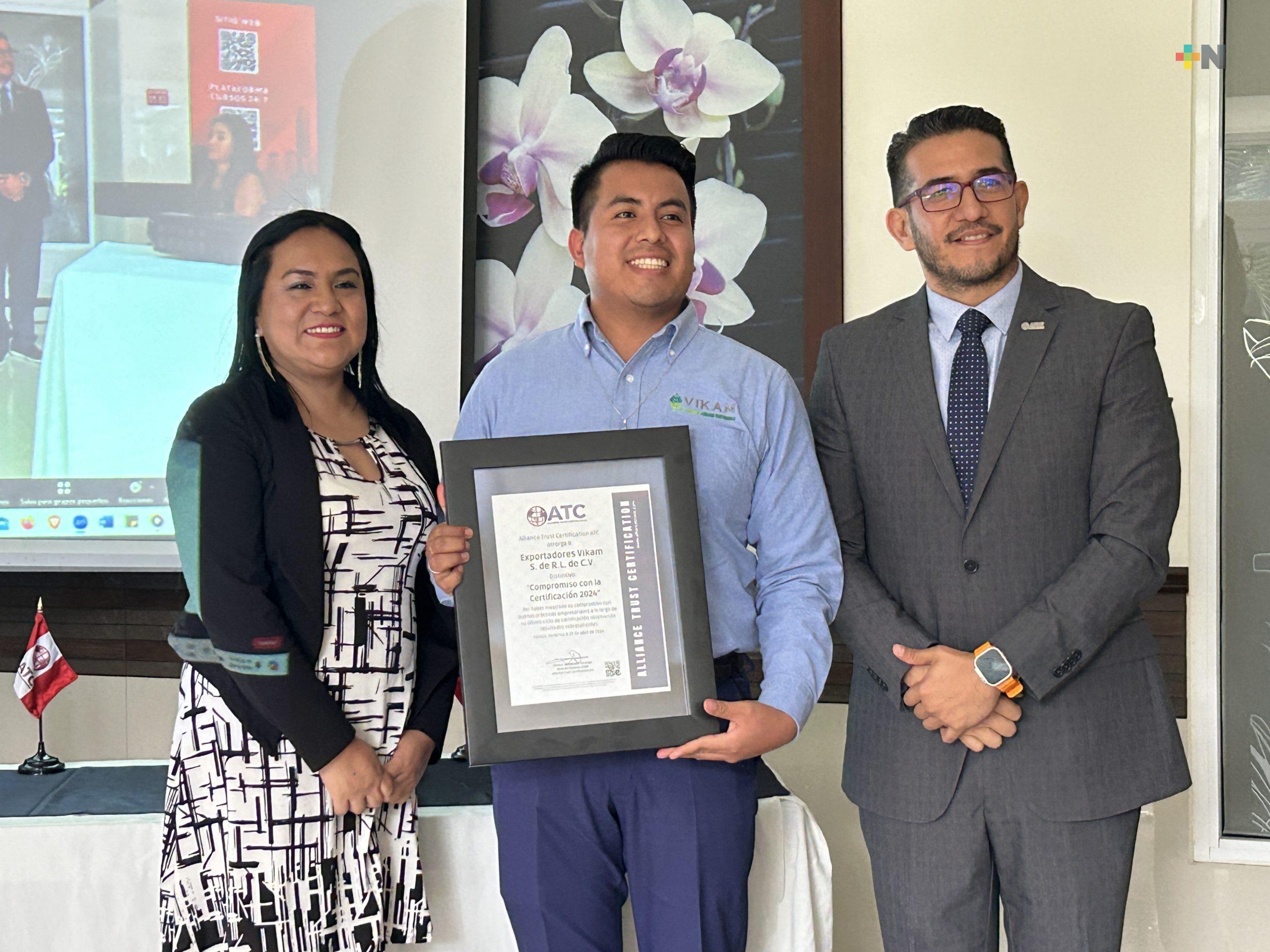 Alliance Trust Certification legitima calidad de entes públicos y privados de Veracruz 