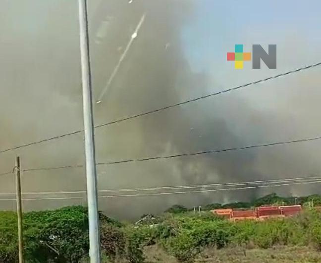 Incendio forestal en localidad del municipio de Veracruz