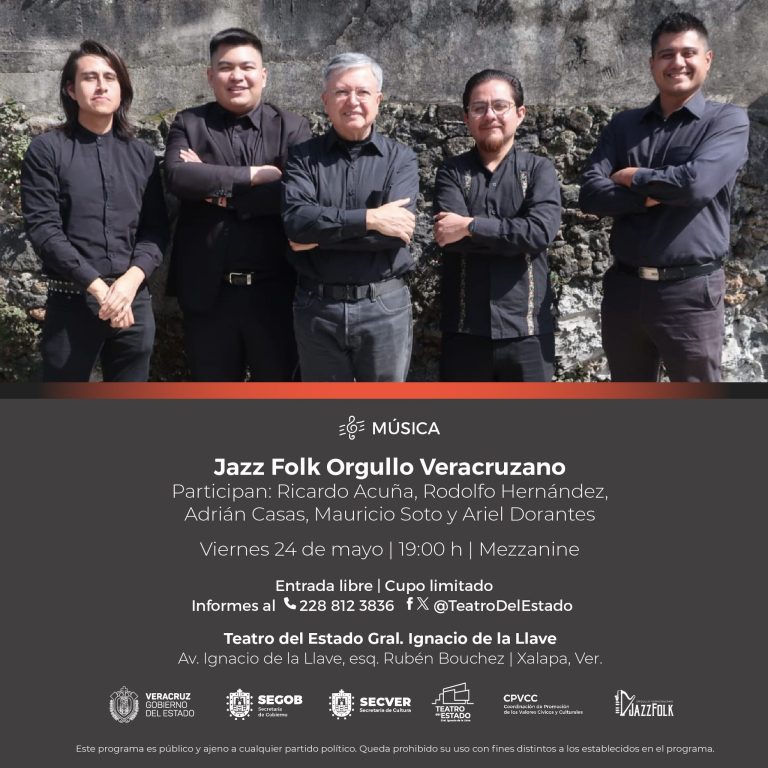 Invita Teatro del Estado a la presentación musical de Jazz Folk Orgullo Veracruzano