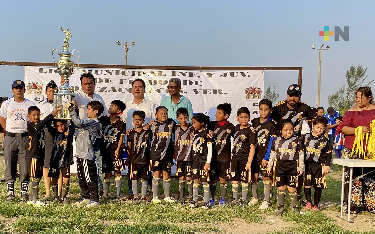 Premiación Copa Liga Municipal Infantil y Juvenil de Futbol de Coatzacoalcos